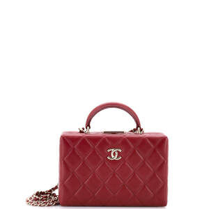 Chanel Small Top Handle Box Bag Quilted Lambskin